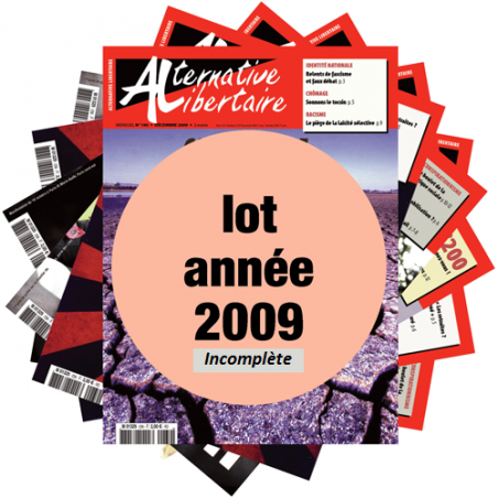Lot : les journaux de l'année 2009 année incomplète