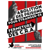 (x100) Autocollants ''Abolition des prisons pour étranger-es. Fermeture des C.R.A.''