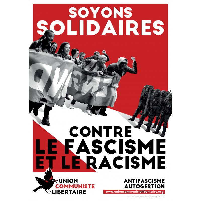 (x50) Affiches ''Contre le fascisme et le racisme, soyons solidaires''