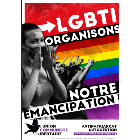 (x100) Autocollants "LGBTI organisons notre émancipation"