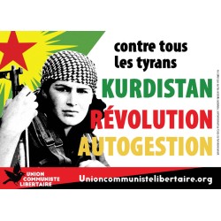 (x100) Autocollants ''Kurdistan Révolution Autogestion''