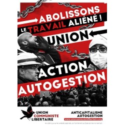 (x100) Autocollants "Union, Action, Autogestion"