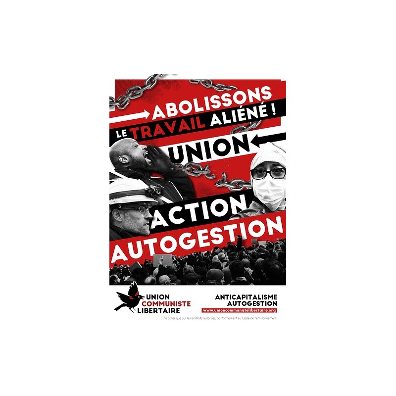 (x100) Autocollants "Union, Action, Autogestion"