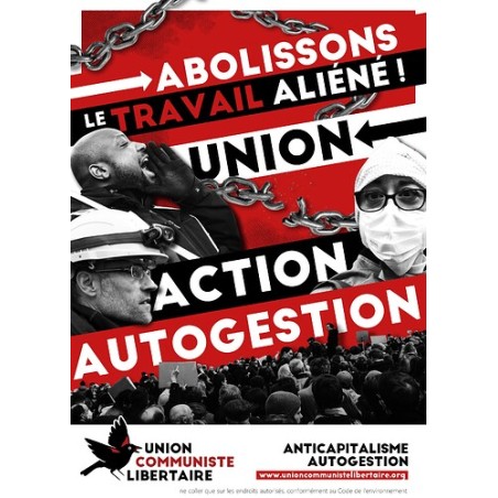 (x100) Autocollants "Union, Action, Autogestion"