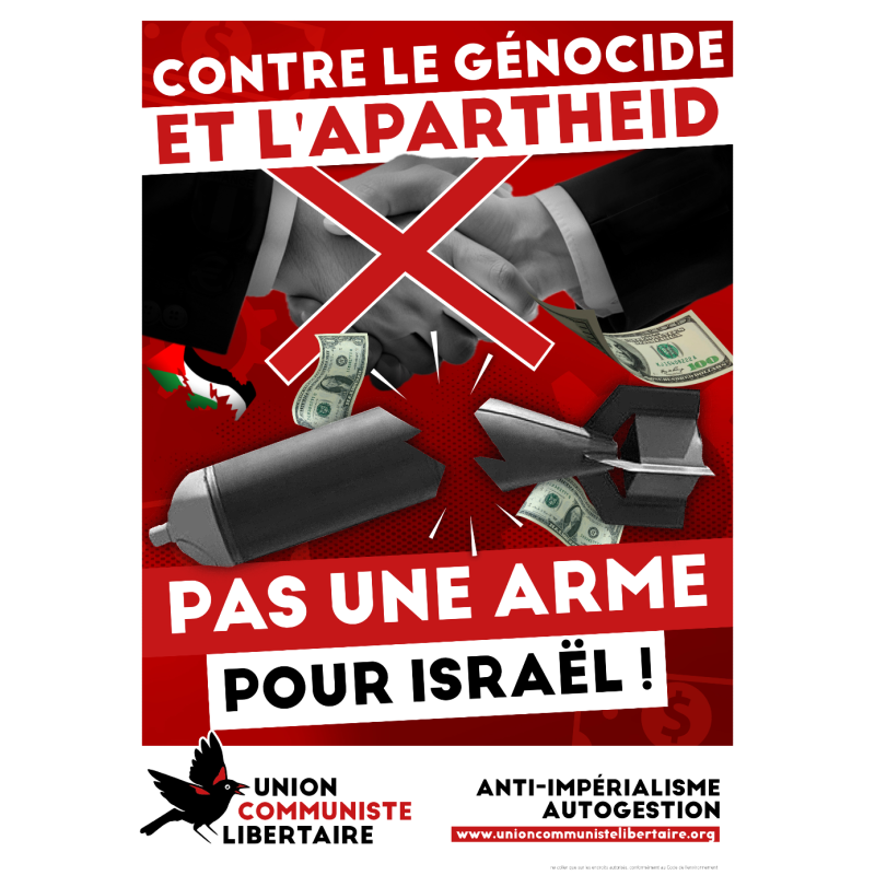 (Autoc x 100) Contre le génocide et l'apartheid, pas une arme pour Israël
